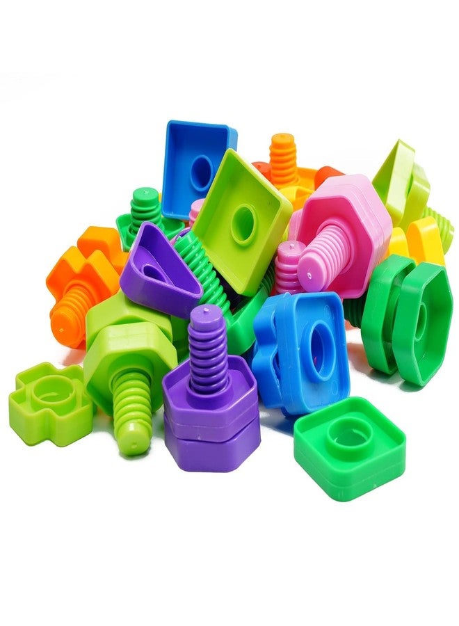 VERAT ساعة خشبية من فيرات لتعليم الوقت والأرقام، مكعبات الأشكال والألوان، لعبة تعليمية مونتيسوري للتعلم المبكر | هدية للأطفال الصغار بعمر 3 سنوات (مكعبات على شكل لولب) - Image 3